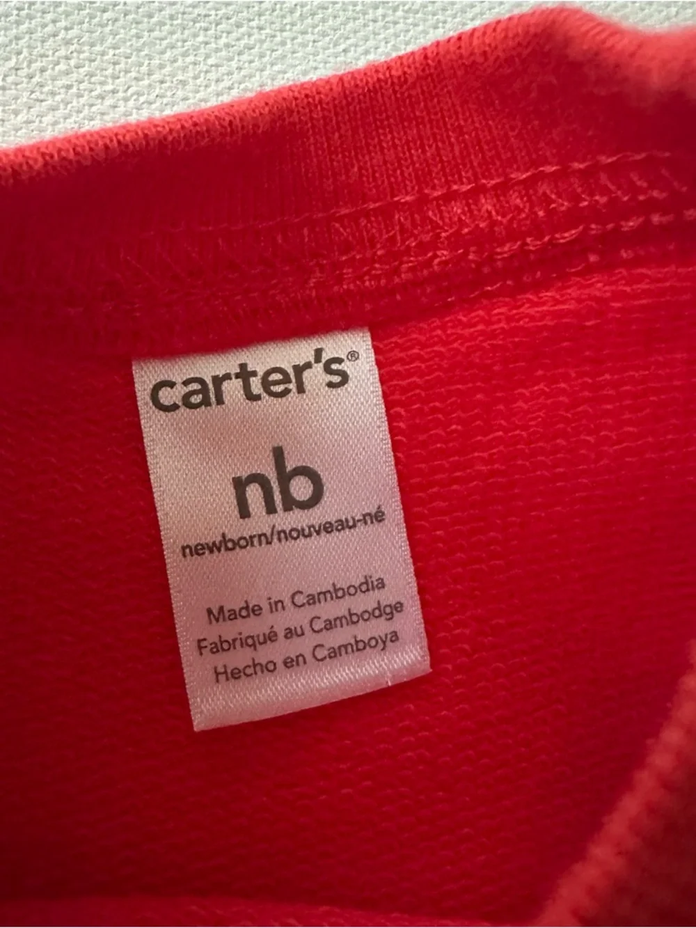 Carter's Newborn Baby Girl Red Penguin Sweatshirt & Pants Set Holiday Christmas